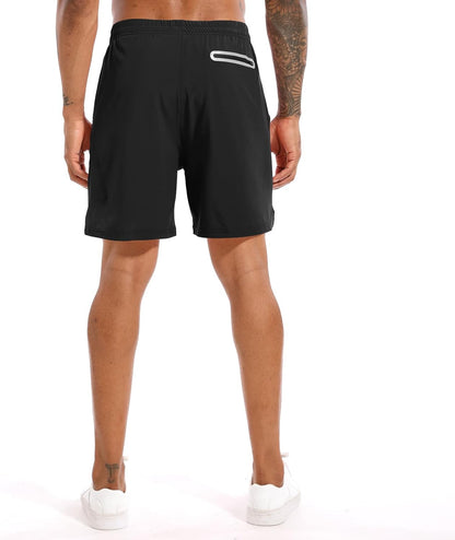 Men'S 2 in 1 Running Shorts 5 in or 7 in Quick Dry Gym Athletic Workout Shorts for Men with Phone Pockets